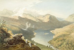 Grasmere من Langdale Fell ، من "The English Lake District" ، 1853 (انظر 90422 لمزيد من التفاصيل)